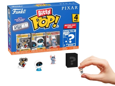 Funko Bitty Pop 4-Pack Disney Pixar - Wall-E, Eve, Remy, Mystery Pop