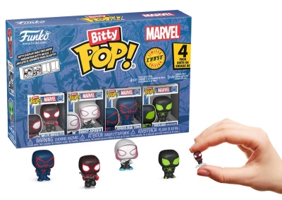 Funko Bitty Pop 4-Pack Spider-Man - Miles Morales, Ghost-Spider, Spider-Man 2099,
