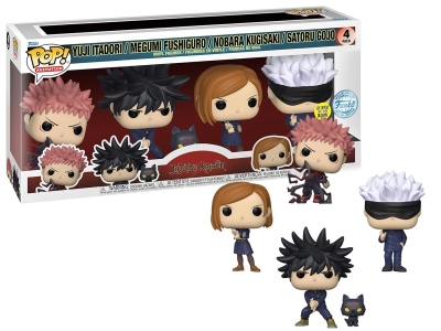 Funko Pop 4-Pack Animation Jujutsu Kaisen S1 - Yuji Itadori / Megumi Fushiguro / Nobara Kugisaki /