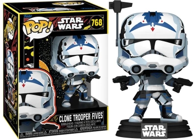 Funko Pop Disney Star Wars Clone Wars - Clone Trooper Fives Retro No:768 Bobble-Head
