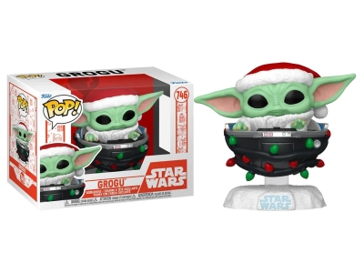 Funko Pop Disney Star Wars The Mandalorian Holiday - Grogu Pram No:746 Bobble-Head