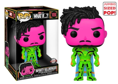 Funko Pop Marvel Jumbo What If...? - Infinity Killmonger Blacklight Special Edition No:1058