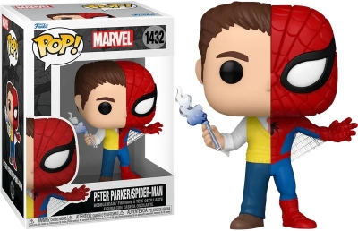 Funko Pop Marvel Split - Peter Parker/spider-Man No:1432 Bobble-Head