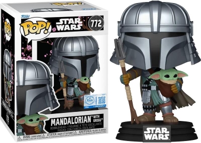 Funko Pop Movies Star Wars - Mandalorian With Grogu Special Edition No:772