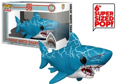 Funko Pop Super Movies Jaws 50th Anniversary – Great White Shark (retro) No:1754 (6")