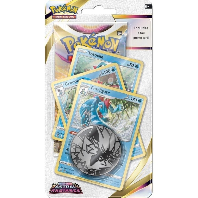 Pokemon Tcg Astral Radiance Premium Checklane Booster + Feraligatr, Totodile, Croconaw