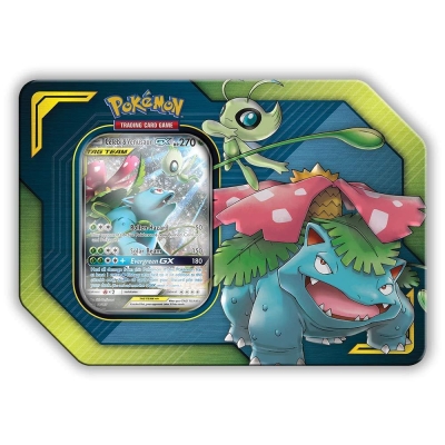 Pokemon Tcg Celebi & Venusaur Gx Tag Team Kart Tin Metal Kutu (orjinal Ürün)