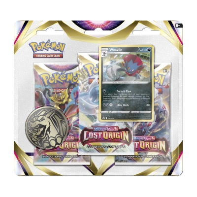 Pokemon Tcg Lost Origin Premium Checklane 3 Booster Paket + Weavile