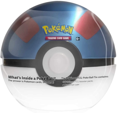 Pokemon Tcg Pokeball Tin Best of 2021 Great Ball + 3 Booster Paket
