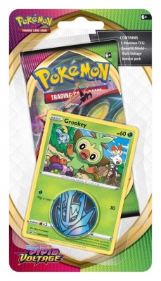 Pokemon Tcg S&s Vivid Voltage Checklane Booster Pack + Grookey