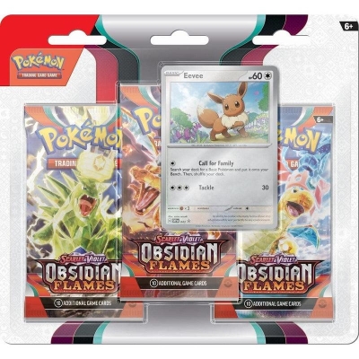 Pokemon Tcg Scarlet & Violet Obsidian Flames Premium Checklane 3 Booster Paket + Eevee