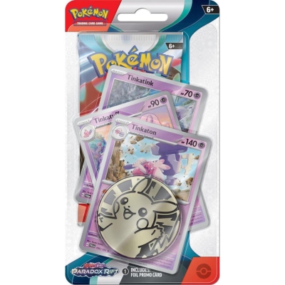 Pokemon Tcg Scarlet & Violet Paradox Rift Premium Checklane Booster Paket + Tinkaton