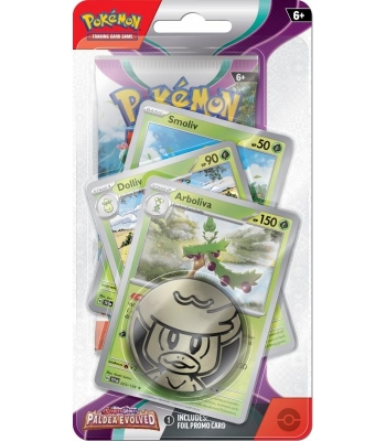 Pokemon Tcg Scarlet & Violet Paldea Evolved Premium Checklane Booster Paket + Arboliva