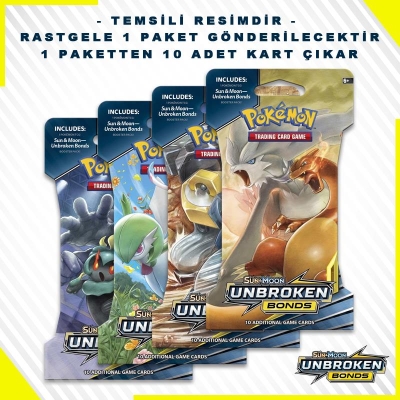 Pokemon Tcg Sun And Moon Unbroken Bonds Booster Pack 10'lu Orjinal Kartlar