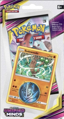 Pokemon Tcg: Sun & Moon Unified Minds Checklane Booster Pack Sudowoodo Kart Seti