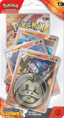 Pokemon Tcg Surging Sparks Premium Checklane Booster Paket + Chandelure