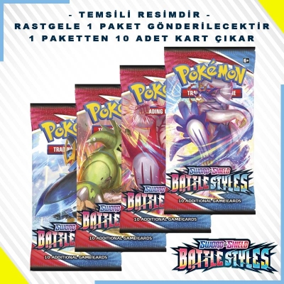 Pokemon Tcg Sword & Shield Battle Styles Booster Pack 10'lu Orjinal Kartlar