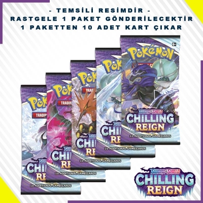 Pokemon Tcg Sword & Shield Chilling Reign Booster Pack 10'lu Orjiinal Kartlar
