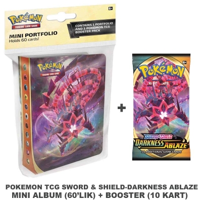 Pokemon Tcg Sword & Shield Darkness Ablaze Mini Album + Booster Pack