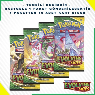 Pokemon Tcg Sword & Shield Evolving Skies Booster Pack 10'lu (0rjinal Ürün)