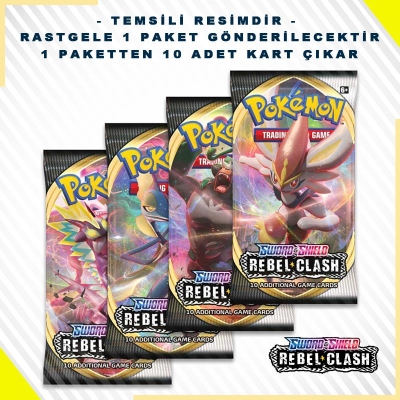 Pokemon Tcg: Sword & Shield Rebel Clash Booster Pack Kart Seti 10'lu (orjinal Ürün)