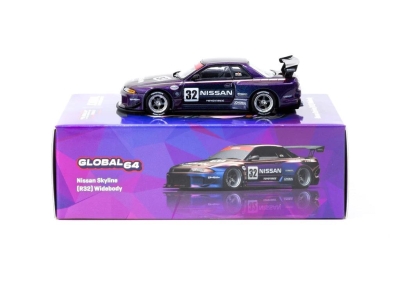 Tarmac Works 1/64 Nissan Skyline (R32) Widebody Midnight Purple