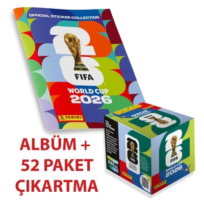 Panini Fifa World Cup 2026 Çıkartma Albümü + 52 Sticker Paketi