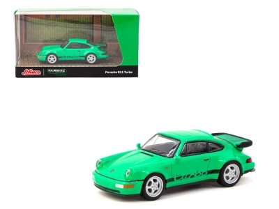 Schuco X Tarmac Works 1/64 Porsche 911 Turbo Green