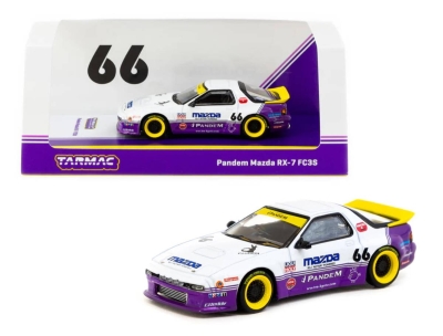 Tarmac Works 1/64 Pandem Mazda RX-7 FC3S White / Purple