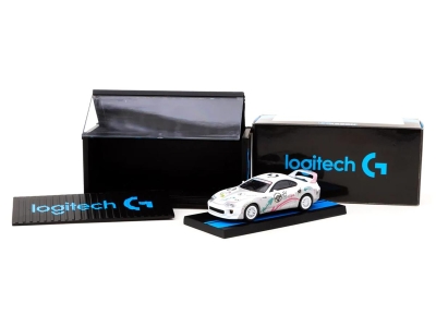 Tarmac Works 1/64 Toyota Supra Rz Logitech G Aurora With Container - Logitech Special Edition - Hobb